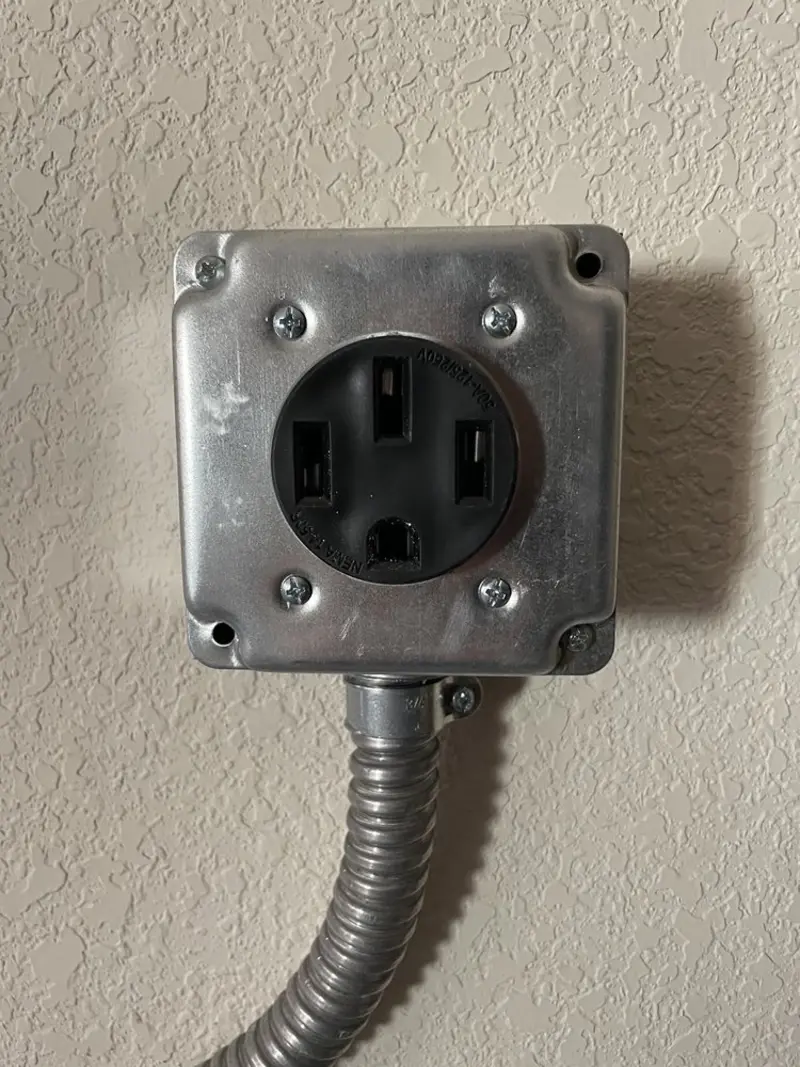 NEMA 14-50 outlet installed for Electrical Panel Upgrade in De Queen